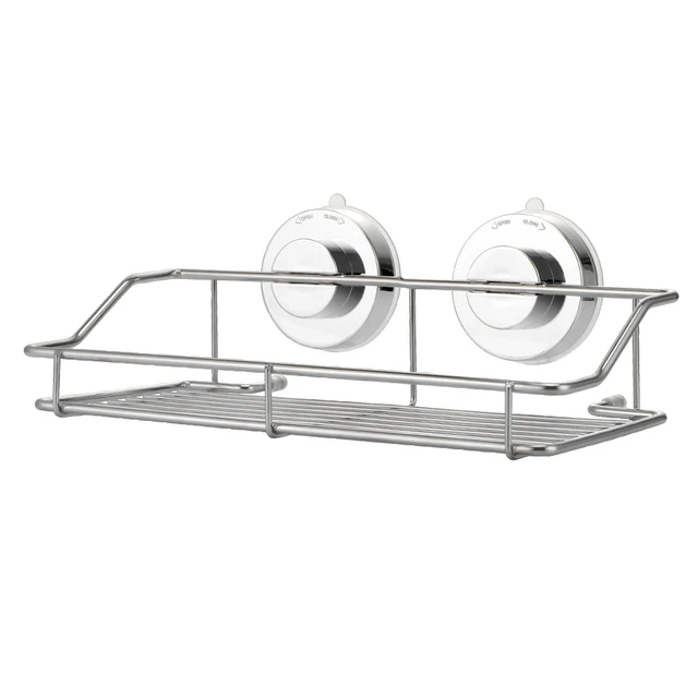 Stainless Steel Bathroom Shelves Strong Lock Suction Shower Shelf Stainless Steel Bathroom Shelves Strong Lock Suction Shower Shelf For Shampoo Stand Conditioner Accessories Wall Rack