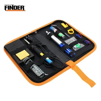 

Adjustable Temperature Portable Electric Soldering Iron Set With Bag Toolkit Welding Repair Tool Tweezers Tin Wire Suction Gun