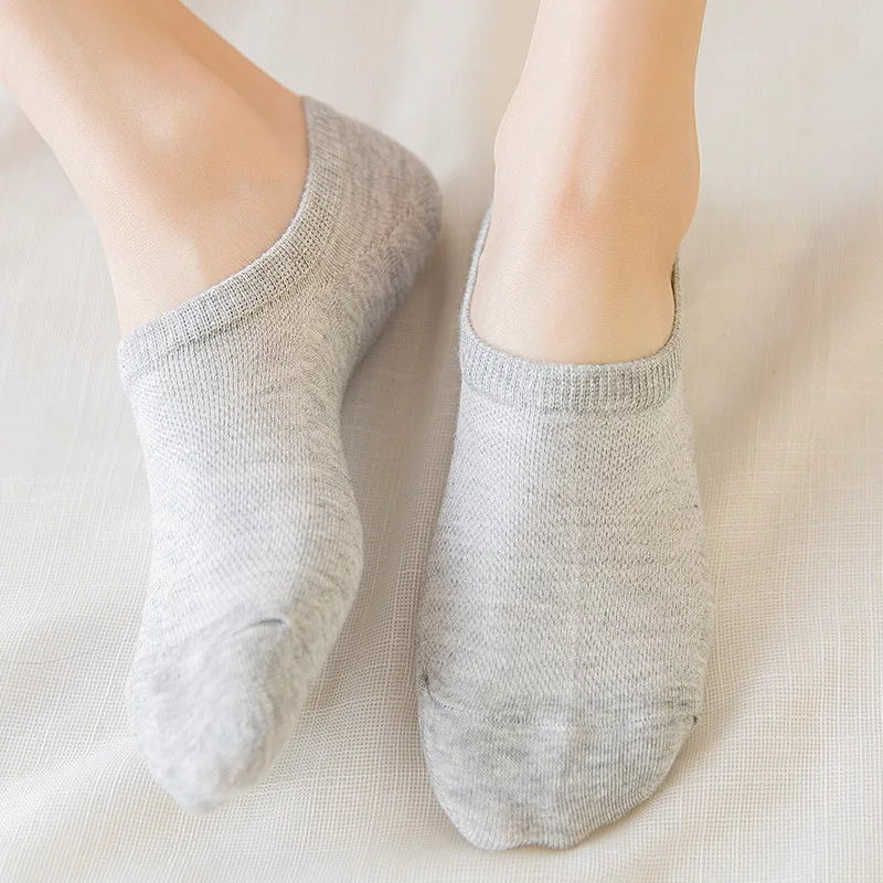 Женские носки по щиколотку, 5 пар, низкие, невидимые, хлопковые носки для девочек, тонкие, милые, милые, однотонные, белые, короткие женские носки