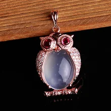 Сова ожерелье красный турмалин большой лунный камень ювелирные изделия Для женщин свадебный подарок Ювелирные украшения Валентина