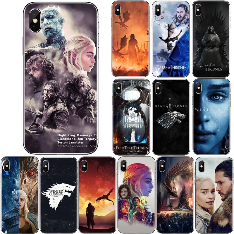 Мягкий чехол для телефона Game Thrones dazenerys Dragon Jon Snow tyrion lannister iPhone 11Pro MAX XR XS 10 6 6S 7 8Plus X 5 5S