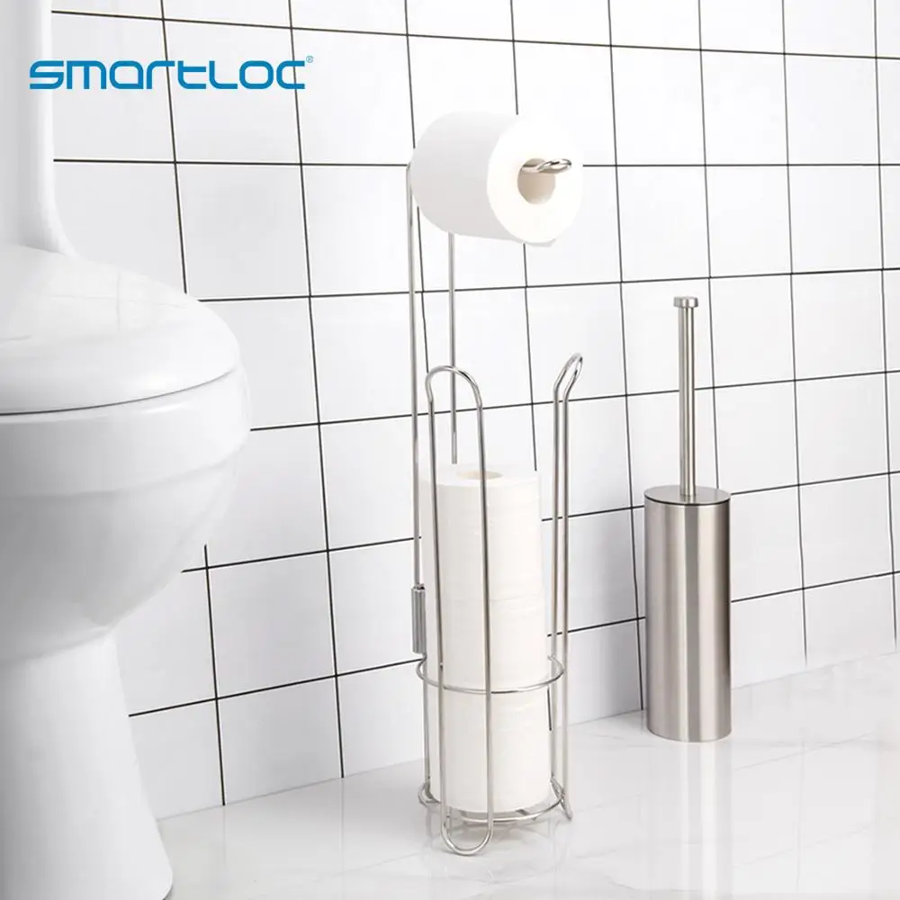 smartloc Iron Large Stand Toilet Paper Holder Tissue Roll Rack Bathroom Storage Container Bath Accessories Kitchen Organizer