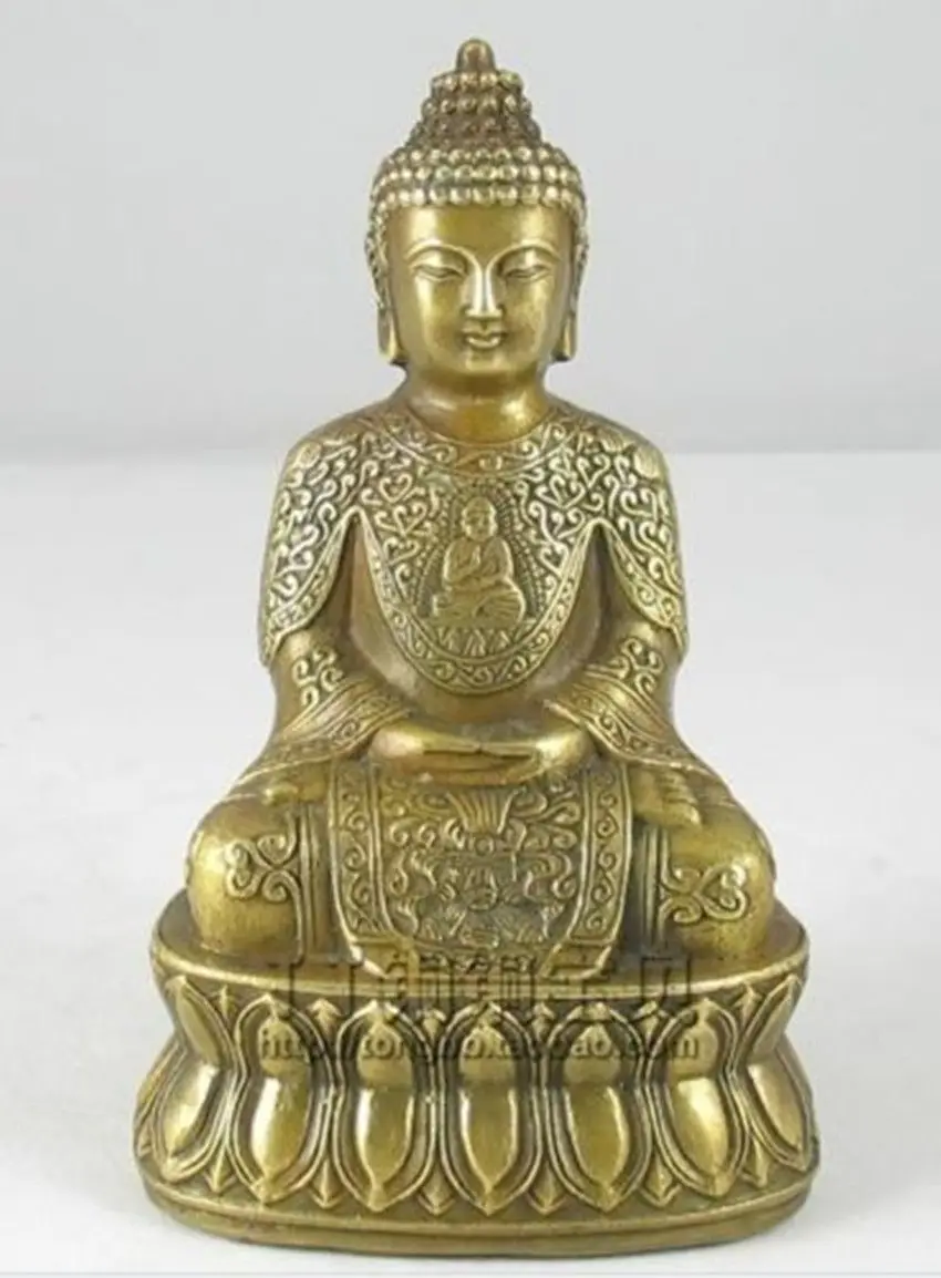 

wang67110313+++Tibetan Buddhism Brass Copper Sakyamuni Buddha Statue