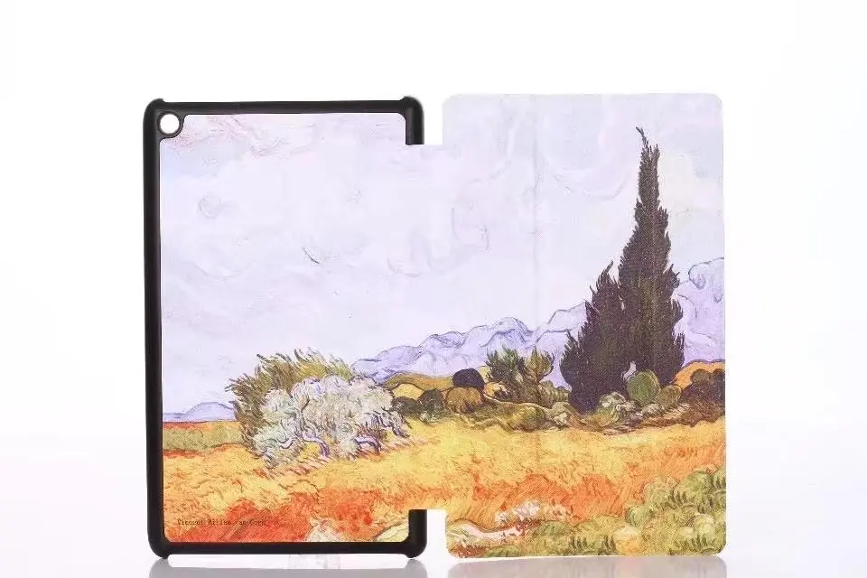Ультратонкий чехол книжка из искусственной кожи с 3 folder Painting Folio Stand для планшета