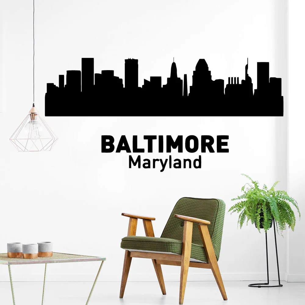 

Classic BALTIMORE MARYLAND Wall Sticker Pvc Removable For Kids Room Living Room Home Decor Decoration Accessories Murals