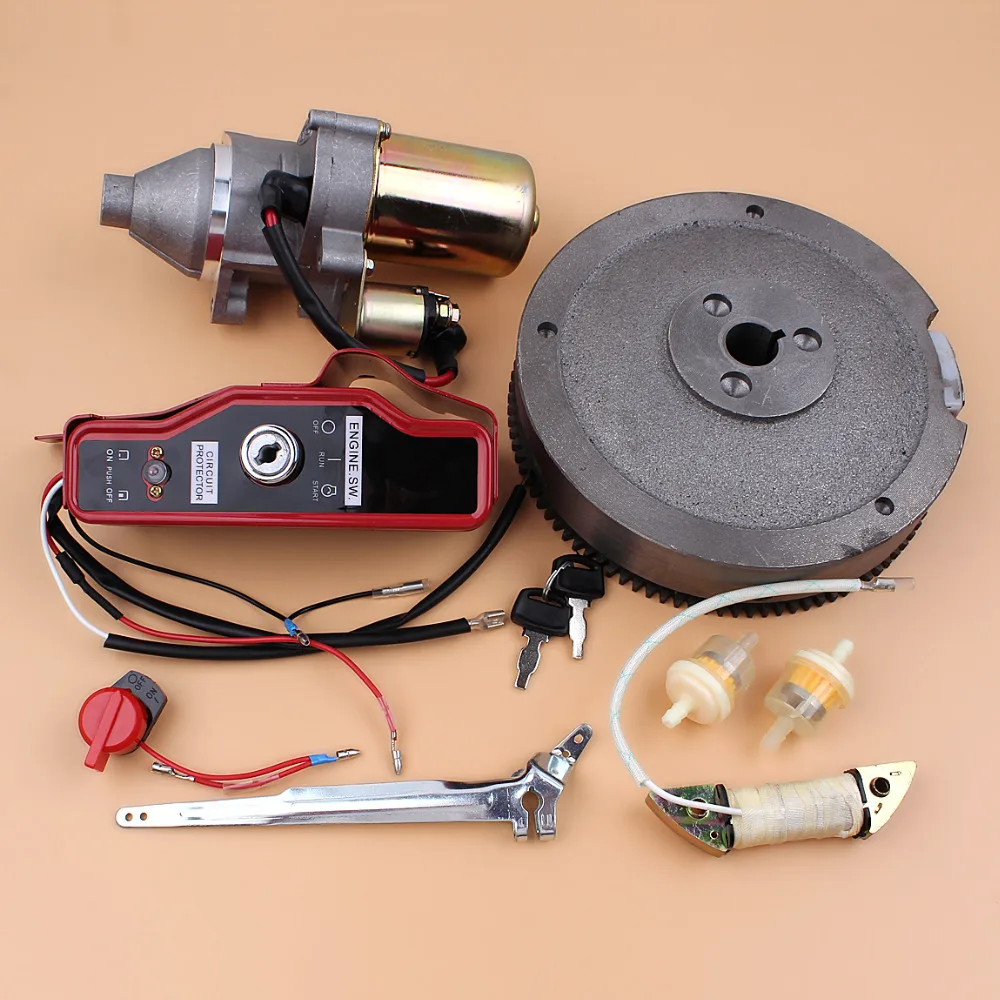 Exectric Flywheel Starter Motor Switch Box Charging Coil Kit Fit HONDA