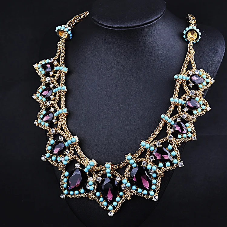 NEW Design Fashion Water Drop Crystal Gold Chain Necklace Bead Charm - 750x750 - jpeg Accesories
