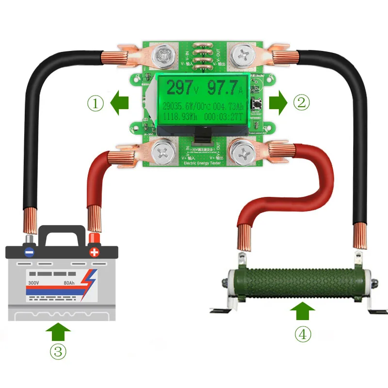 Goede 300V 100A DC digitale voltmeter amperemeter voltage meter auto batterij capaciteit volt huidige wattmeter detector voeding tester