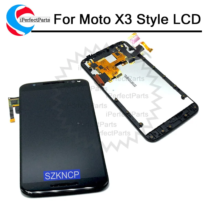 

For Motorola Moto X3 Style LCD Display Touch Screen Digitizer Full Assembly With Frame For MOTO x3s X3 style XT1570 LCD+tools