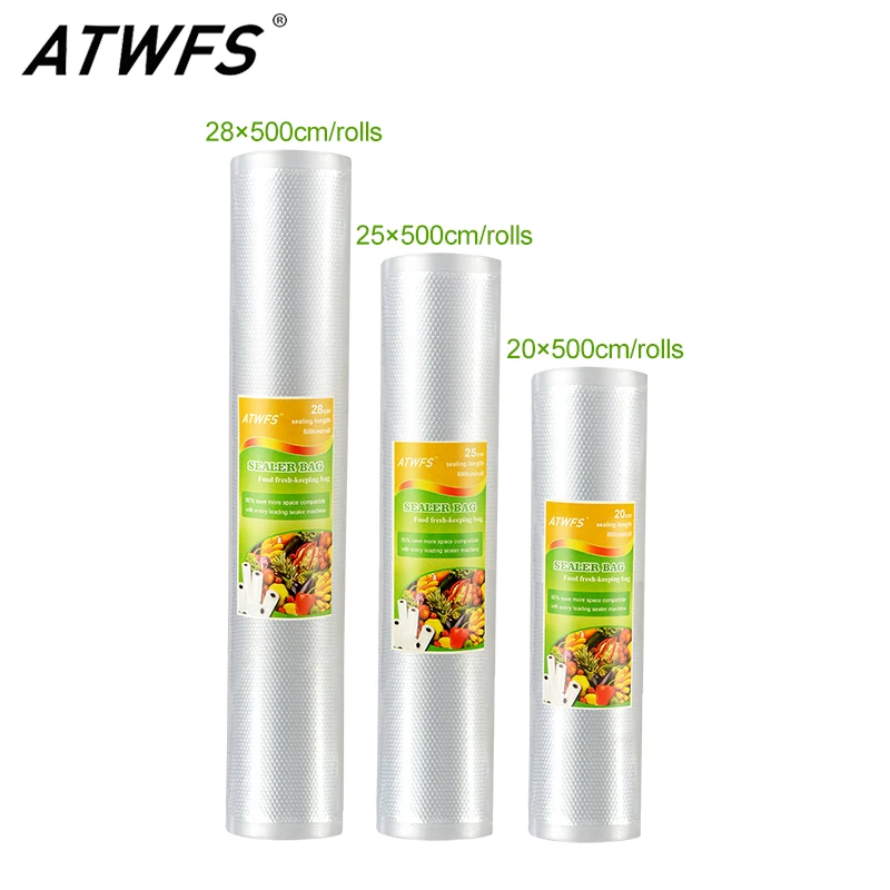 ATWFS вакуумная упаковочная машина вакуумные пакеты для сохранения продуктов 20*500