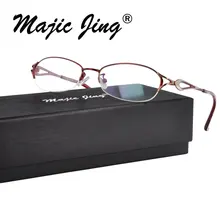Magic Jing металлические очки для женщин Рецептурные очки оптические оправы 8501
