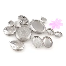 Овальный медальон из нержавеющей стали с памятью, подвески, винтажные фото, плавающие для ожерелья, подвески, ювелирные изделия, медальон, кулон