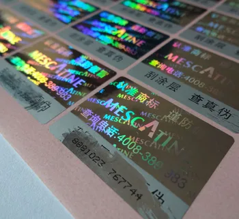 

customized hologram laser label sticker with scratch off coating ,unique CODE on each sticker ! FREE design