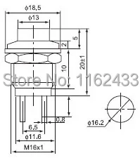 DS-212 push button drawing
