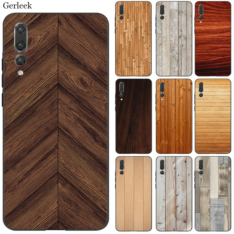 

Desxz Mobile Phone Case TPU For Huawei P30 P20 P10 P9 P8 Lite Pro P Smart Cover Texture Wood Shell