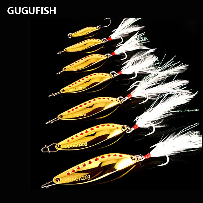 GUGUFISH Luya блестки оптом с кровяным корытом перо крюк водная дорога длинный удар