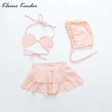 Купальный костюм для девочек с защитой от УФ-лучей, новинка года, детский купальник для девочек, детское бикини, детский купальный костюм, пляжный костюм, купальный костюм для бассейна