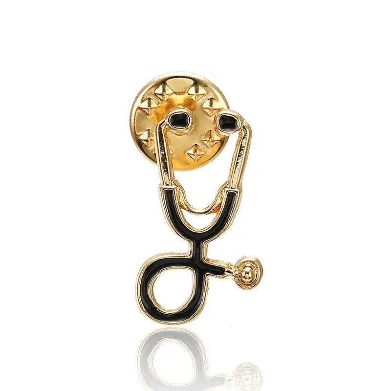 Stethoscope Doctor’s Brooch Pin Silvago Exclusive Statement Jewelry