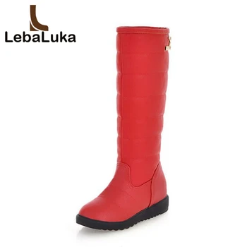 

Tuyoki Women Flat Boots Winter Warm Platform Mid Calf Botas Cotton Snow Boot Fashion Lady Half Short botas Footwear Size 34-39