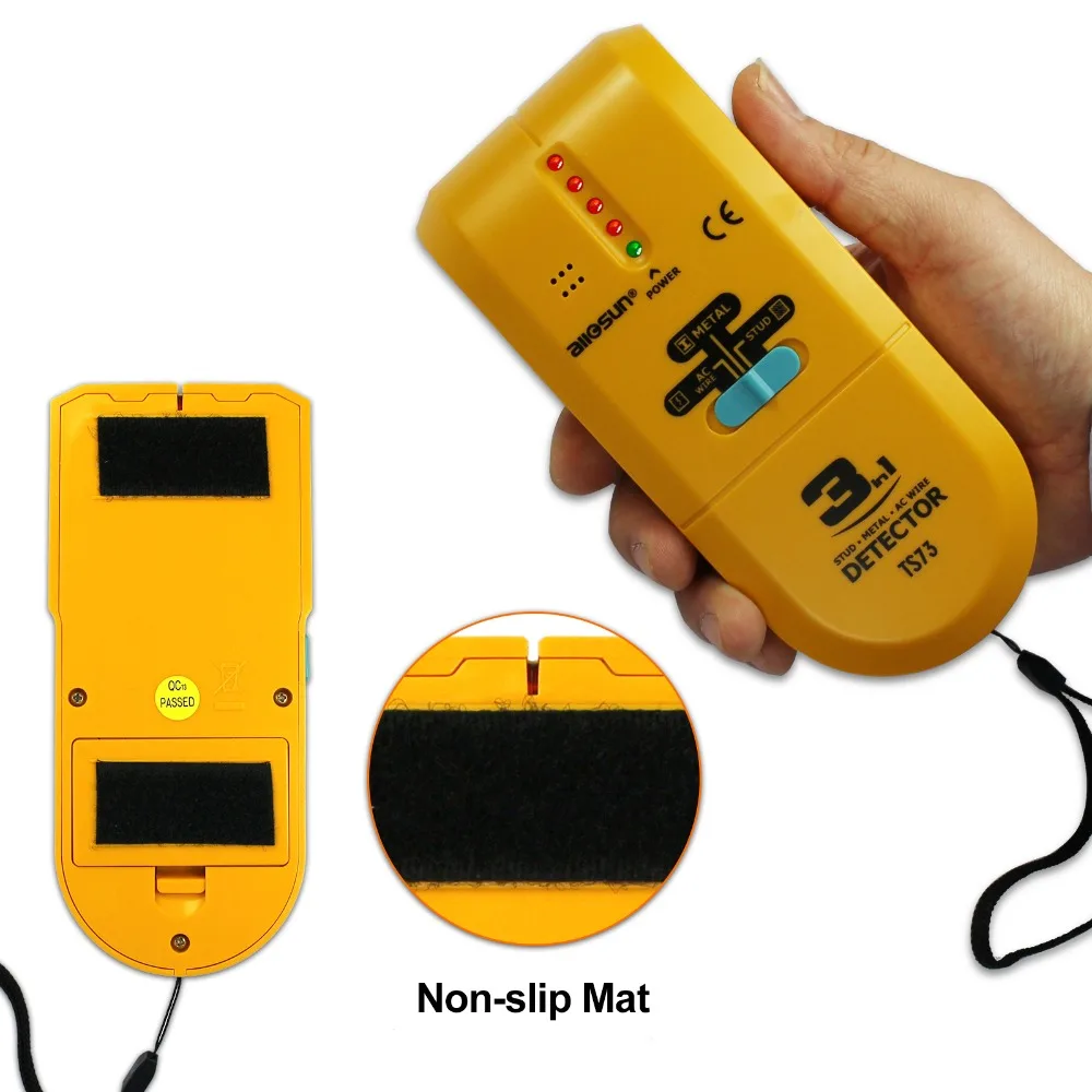 ALL-SUN TS73 Electronic Stud Finder Handheld 3 In1 Stud Metal AC Voltage Finder Multiscanner Live Wire Wall Scanner