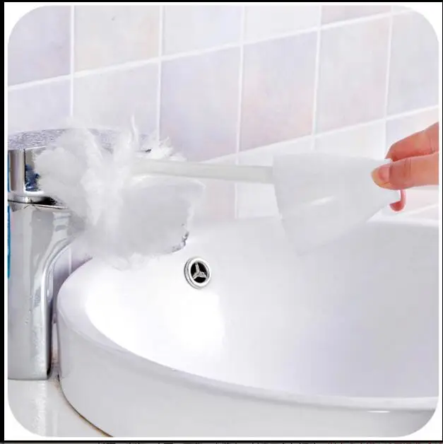 Disposable toilet brush sponge toilet brush fur brush toilet brush