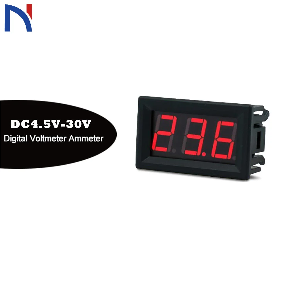

DC 2 Wires 4.5-30V Mini LED Digital Display Voltmeter Volt Voltage Panel Meter Tester Tools LED Display Voltage Test Meter