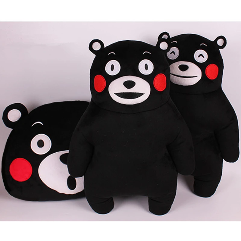 50 см аниме Япония талисман Кумамон медведь плюшевая подушка Очаровательная кукла 2 стиля мультфильм черный медведь мягкие чучело игрушки для детей