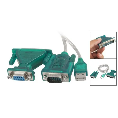 

1M USB to RS232 Serial 9 Pin Adapter Cable w DB9 Female to DB25 Male Connector