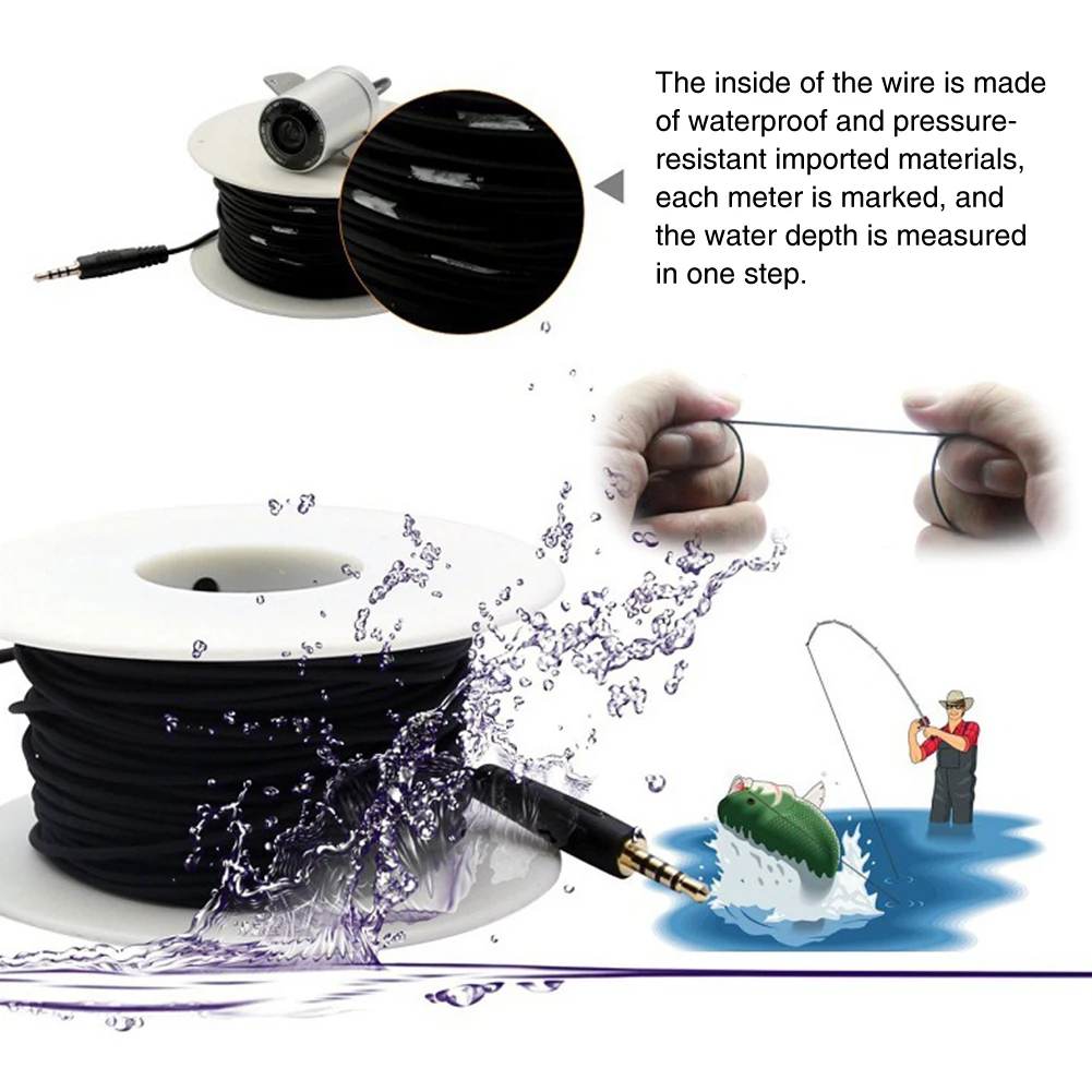 

Sports Waterproof Portable Recording Easy Install Fish Finder HD Visible Quick Charging Outdoor Tools Detachable Camera Monitor