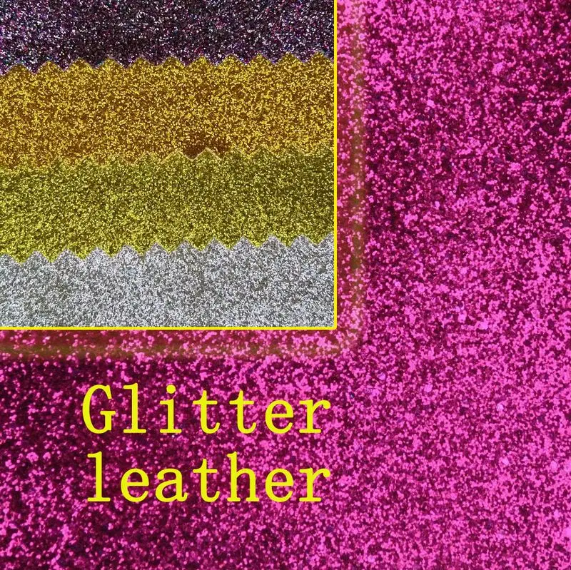 

Hot sale synthetic PVC plain glitter leather fabric for shoes footwear material sale by yard