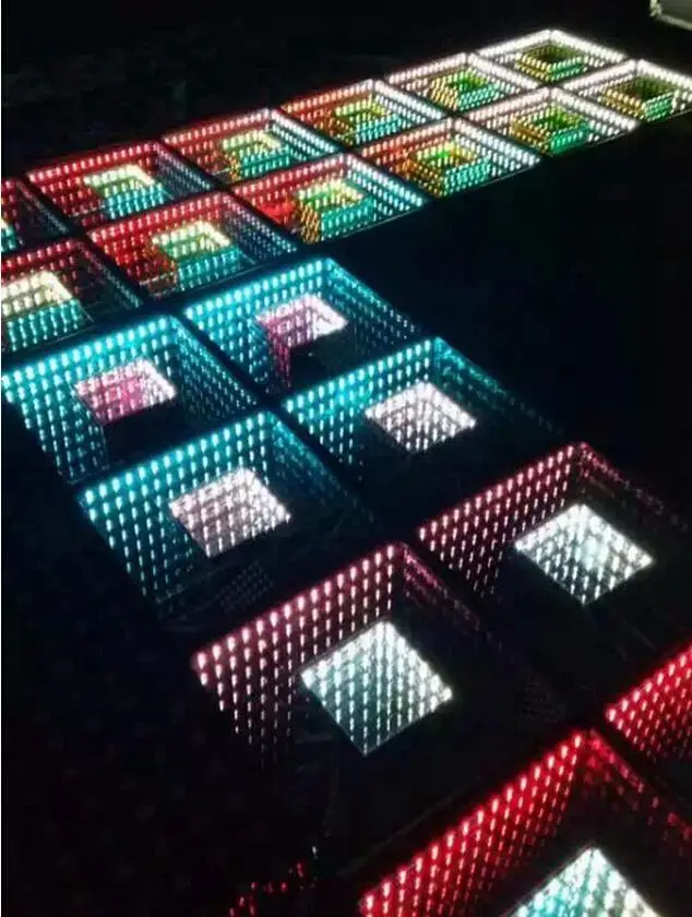 

Webetop 3D Infinite Effect Portable RGB Outside Dance Floor for Wedding Rental Business Dance Floor LED Stage Light