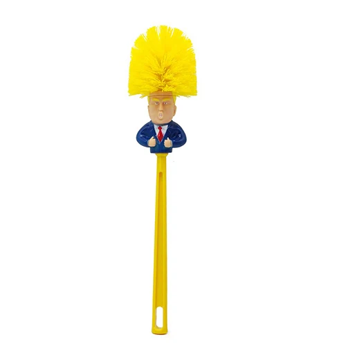 Funny Toilet Supplies Bathroom Cleaning Tools WC Borstel Donald Trump Toilet Brush Base Home Hotel Bathroom Cleaning Accessories - Цвет: close arms