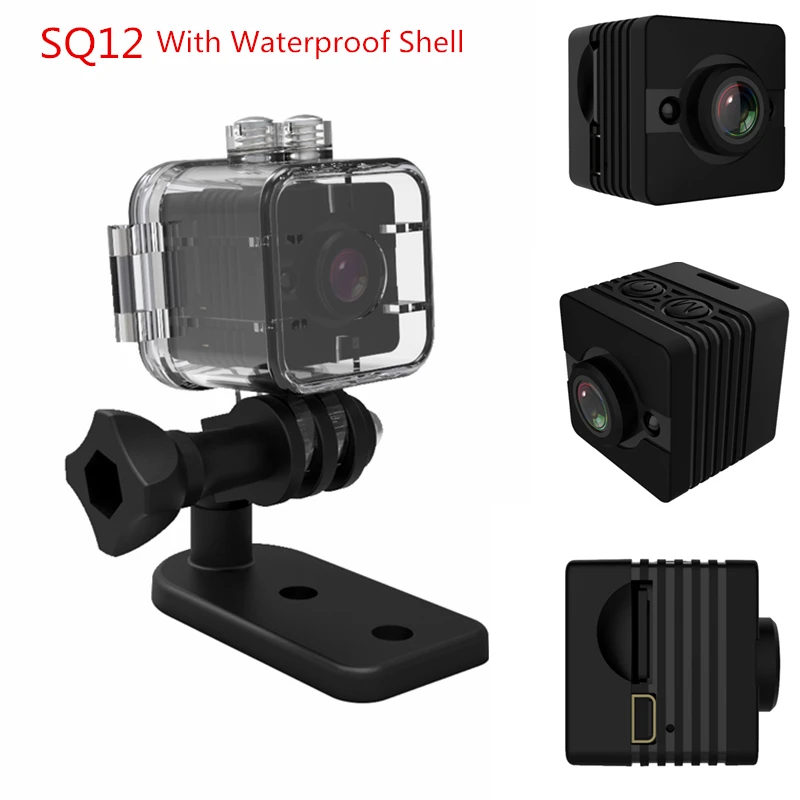 SQ12 Mini Camera with Shell HD 1080P Mini Camcorder Car DVR Motion DV Recorder Night Vision Video Micro Camera Mini cpy cam