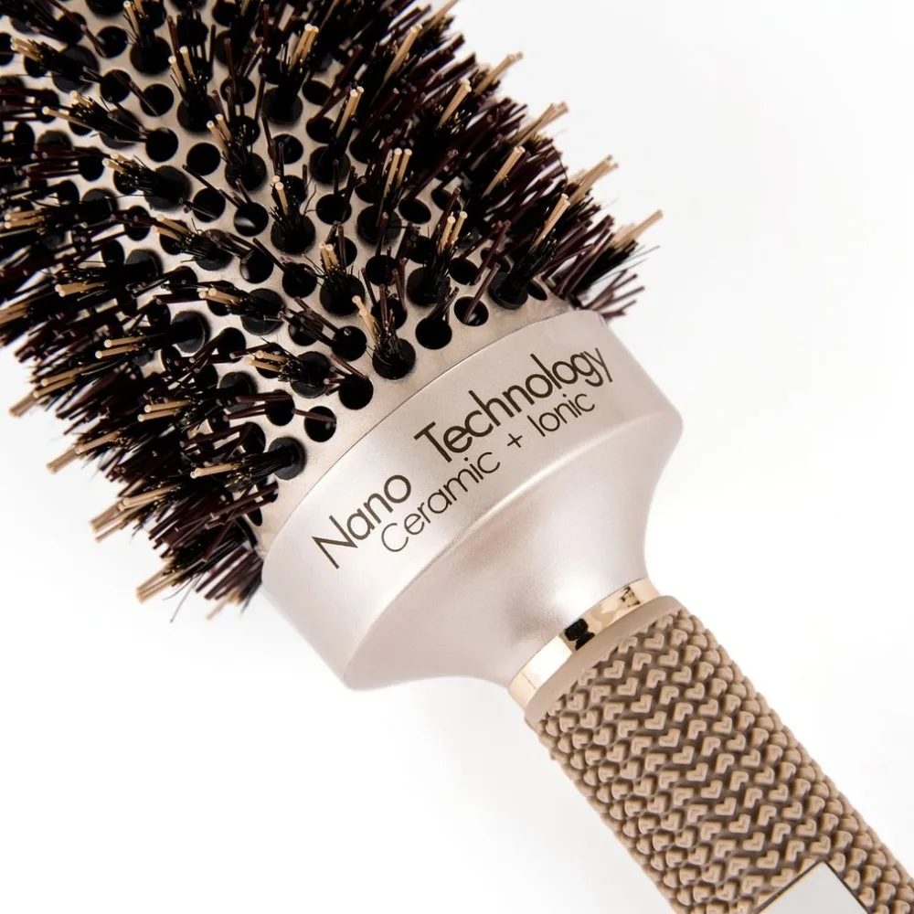 25/32/45/53mm Nylon& Bristle Hair Round Brush Ceramic Aluminium Hair Comb Professional Hairdressing Brush Barber Styling Comb