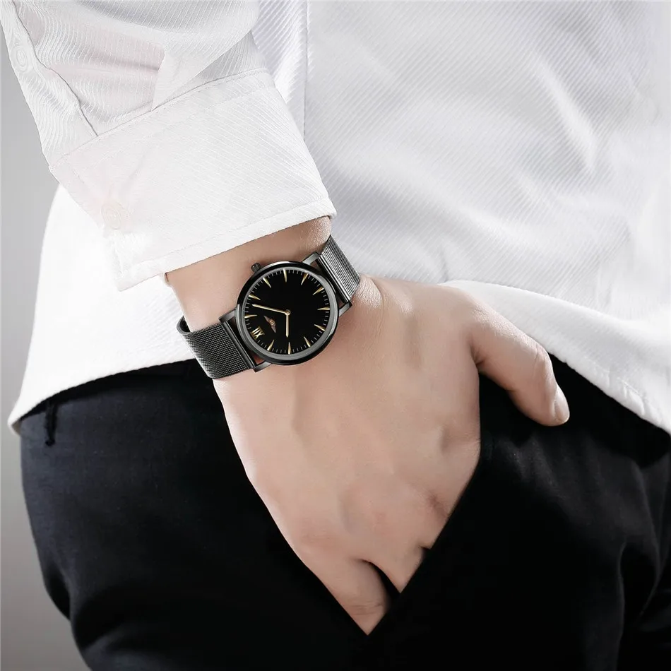 Watch Men GUANQIN Relogio Masculino Gold Simple Mens Watches Top Brand Luxury Ultra Thin Quartz Watch New Year Gifts for Friends (6)