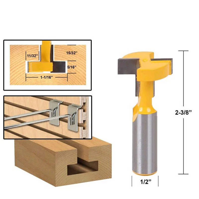 1 шт. Т-прорезь для ручки 1/2 1/4 8 мм хвостовик фрезы карбида вольфрама фрезы для дерева с ЧПУ Деревообрабатывающие инструменты резак