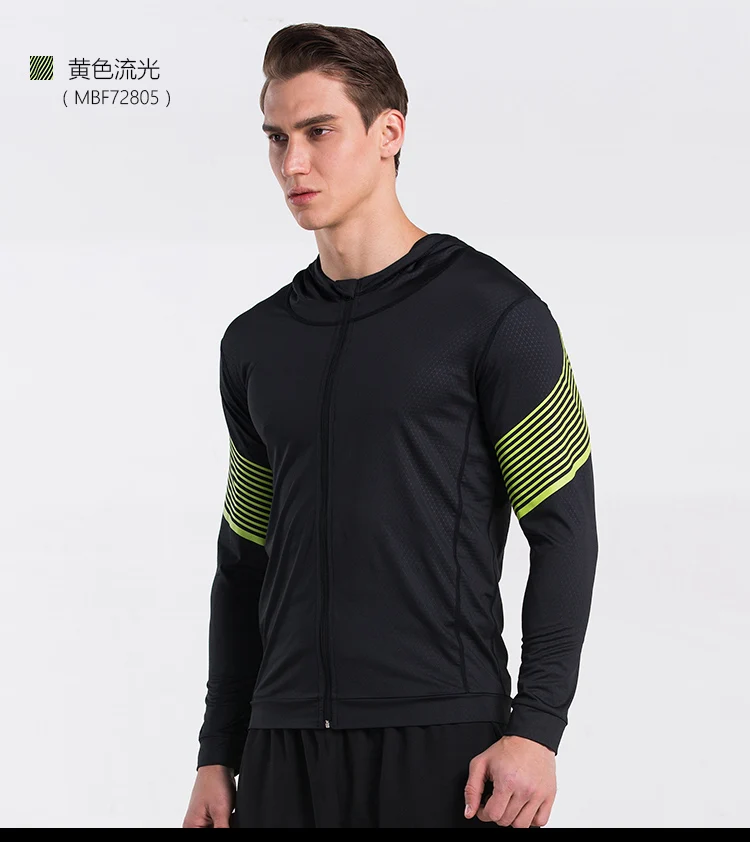 Открытый Для мужчин Спорт Бег Training Фитнес Упражнение рубашка спортивная куртка с длинными рукавами Для женщин Бег с капюшоном кардиган на