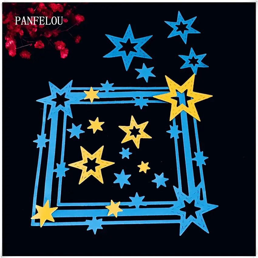 PANFELOU металл ремесло романтическая рамка для картин бумага со звездами высечки штампы для скрапбукинга/DIY Рождество Хэллоуин поздравительные открытки
