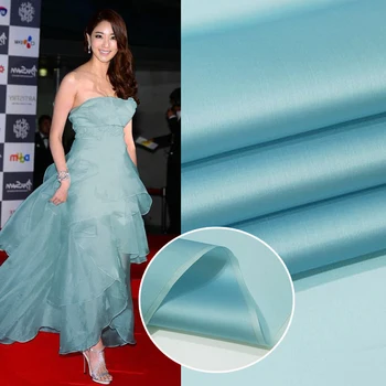 

140CM 12mm 100% silk organza wide solid color silk silk satin silk fabric dress wedding dress