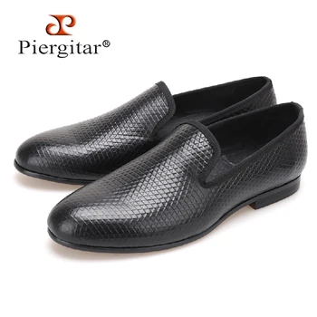 

PIER new Pyramid three color loafer executed in nubuck with an embossed rubber print Boasting 3D effect men handmade dress shoes