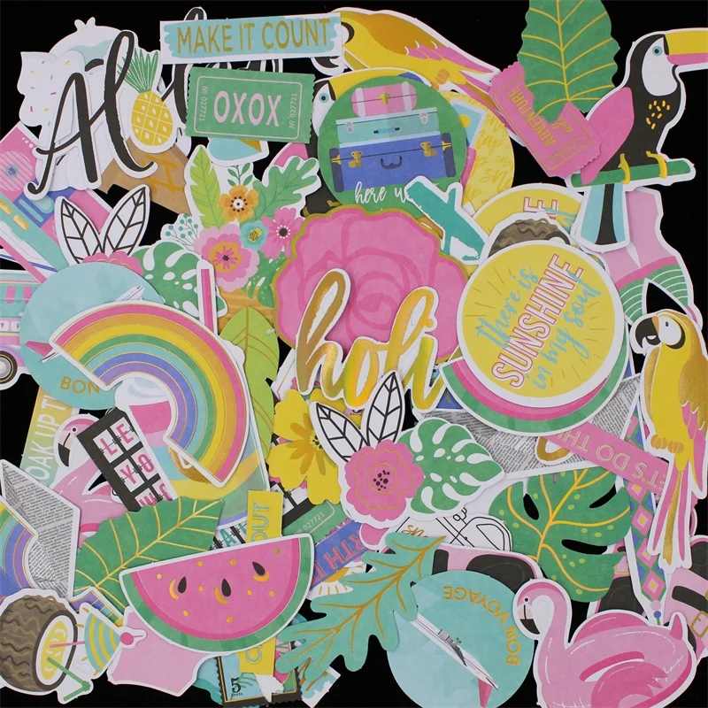 

KSCRAFT 120pcs Soak Up The Sun Colorful Cardstock Die Cuts for Scrapbooking Happy Planner/Card Making/Journaling Project