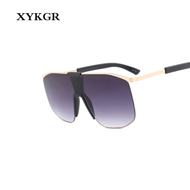 

XYKGR fashion Siamese square sunglasses ladies trend big frame sunglasses ladies brand designer gradient lens sunglasses UV400