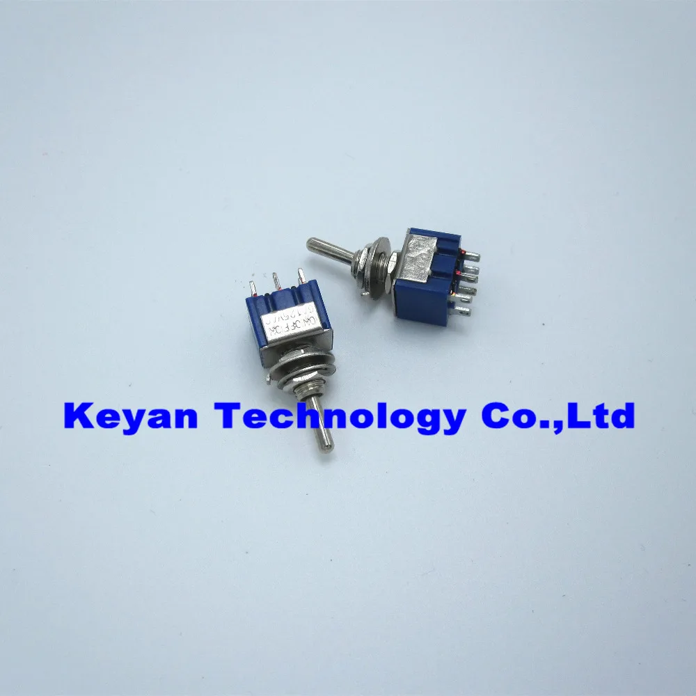 

10 шт. 6-контактный тумблер DPDT ON-OFF-ON 6A 125VAC