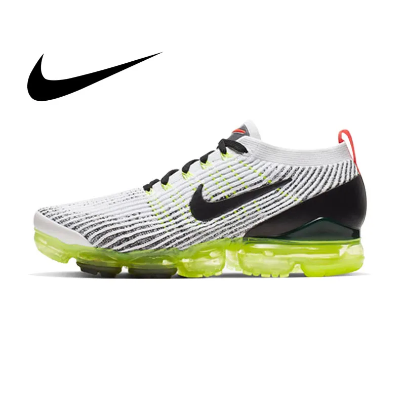 Original Authentic Nike AIR VAPORMAX FLYKNIT 3 Men's Running Shoes Shock Absorbing Breathable Sports Outdoor Sneakers AJ6900-100