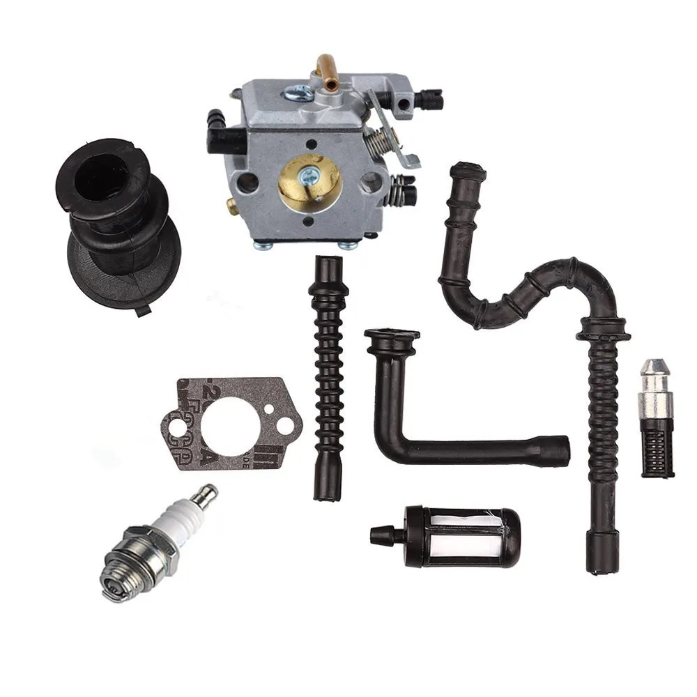 

WT-194 Carburetor with Fuel Line Filter Spark Plug for STIHL MS240 MS260 024 026 Chainsaw