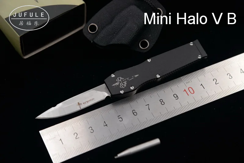

JUFULE mini Halo V KYDEX Sheath D2 blade aluminum handle camping hunt survival outdoor EDC Microtech Hunting tool kitchen knife