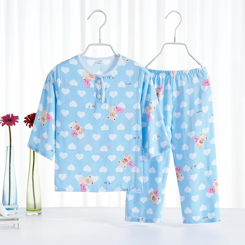 Pijama infantil, детские пижамы для девочек, детские пижамы, пижамы для мальчиков, Детская Хлопковая одежда для сна с единорогом для детей 2, 3, 4, 5, 6, 9, 12 лет - Цвет: 17