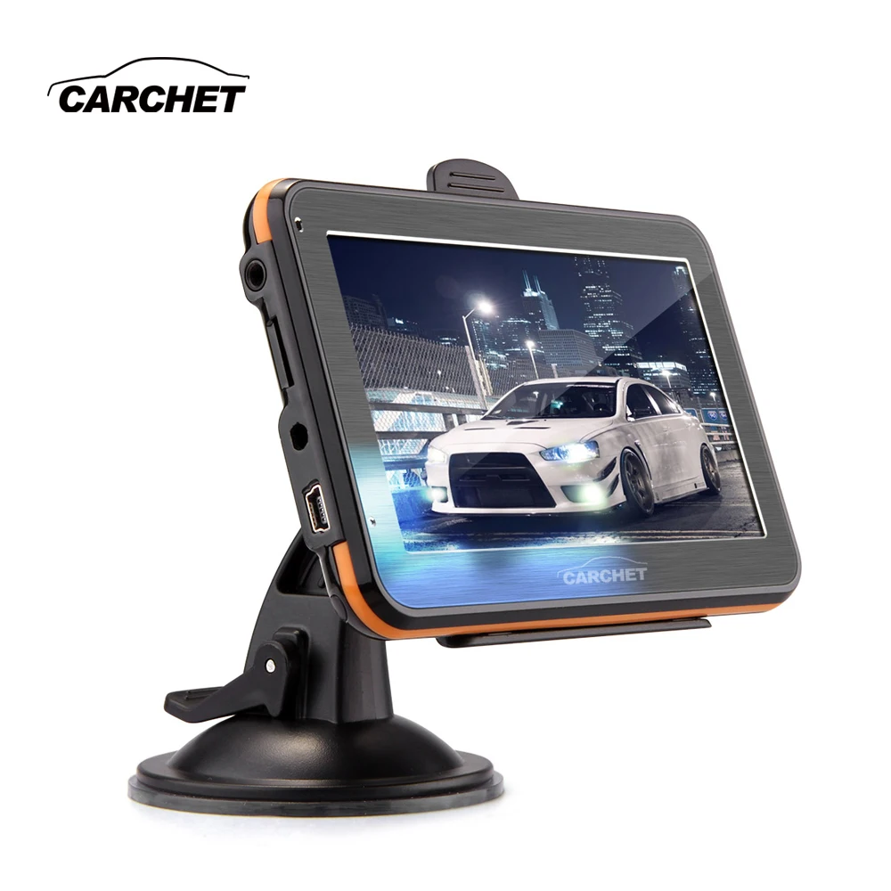 

CARCHET Car GPS Navigation 4.3 Inch TFT Touchscreen GPS Navigation FM RAM 128MB 4GB + America Map Canada USA Brazil Mexico etc