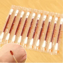 20 шт одноразовый Медицинский Йод ватные палочки тампон для дезинфекции дома аварийная двойная головка деревянные палочки советы Чистка ушей носа