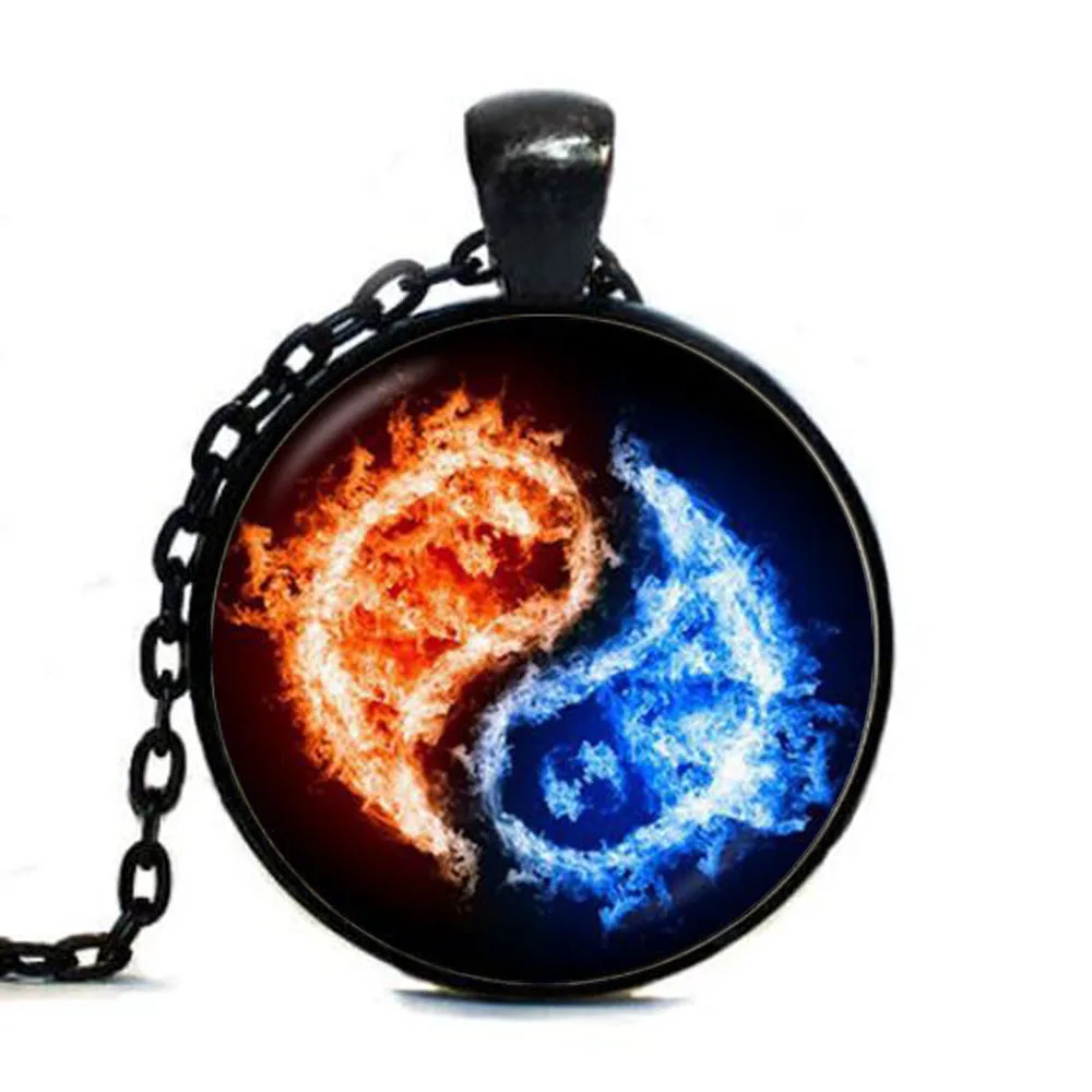 

Yin Yang Tag Tai Ji Tag white black cross jewelry Taoism Tag bronze glass cabochon zen ying yang jewellery